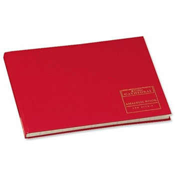 Collins Cathedral Analysis Book Casebound 297X315mm 9 Cash Column 96 Pages Red 1 810792