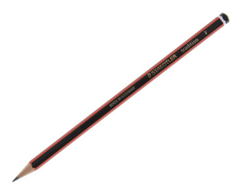 Staedtler 110 Tradition F Pencil Red/Black Barrel Pack 12 110-F