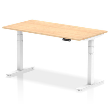 Dynamic Air 1600 X 800Mm Height Adjustable Desk Maple Top White Leg HA01035 HA01035