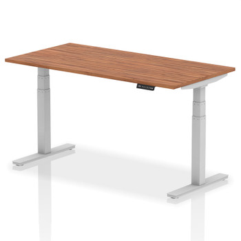 Dynamic Air 1600 X 800Mm Height Adjustable Desk Walnut Top Silver Leg HA01007 HA01007