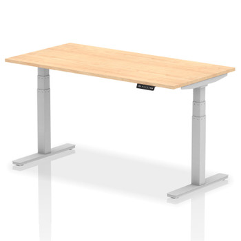 Dynamic Air 1600 X 800Mm Height Adjustable Desk Maple Top Silver Leg HA01015 HA01015