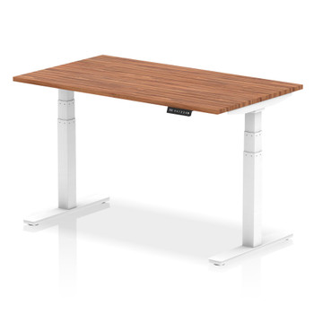 Dynamic Air 1400 X 800Mm Height Adjustable Desk Walnut Top White Leg HA01026 HA01026