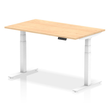Dynamic Air 1400 X 800Mm Height Adjustable Desk Maple Top White Leg HA01034 HA01034