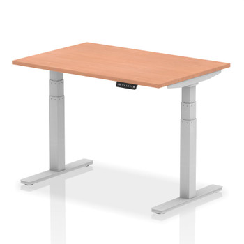 Dynamic Air 1200 X 800Mm Height Adjustable Desk Beech Top Silver Leg HA01001 HA01001