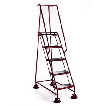 Slingsby Mobile 5 Tread Platform Steps With Full Handrail And Cup Feet 125Kg Cap 385143