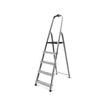 Slingsby Aluminium 5 Tread Platform Step Ladder Platform Sits 980Mm Above The Fl 405007