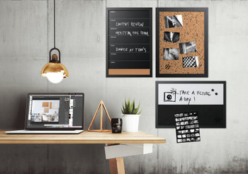 Bi-Office Black And White Message Personal Boards Pack 3 SOR-033