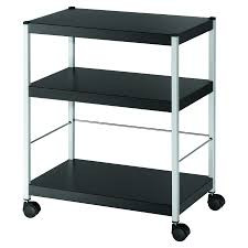 Fast Paper Mobile Trolley Medium 3 Shelves Black/Silver FDP3M01
