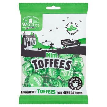 Walkers Mint Toffees Bag 150G - 0401384 0401384