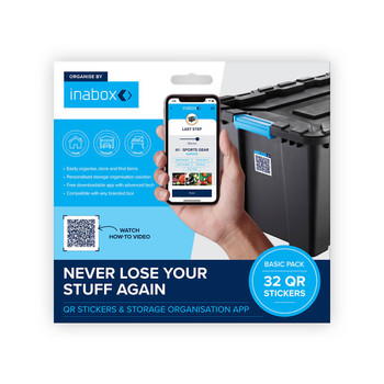 Inabox Organise By Inabox Pre-Printed Qr Stickers Storage Solution Pack 32 - N70 N70975