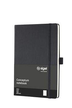 Sigel Conceptum A5 Casebound Hard Cover Notebook Ruled 194 Pages Black CO122 CO122