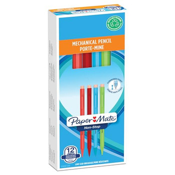 Paper Mate Non Stop Mechanical Pencil Hb 0.7Mm Lead Assorted Colour Barrel Pack 1906125