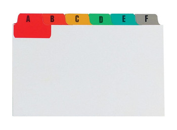 Concord Guide Cards A-Z 203X127mm White With Multicoloured Tabs 15398