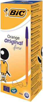 Bic Orange Ballpoint Pen 0.8Mm Tip 0.30Mm Line Blue Pack 20 1199110111