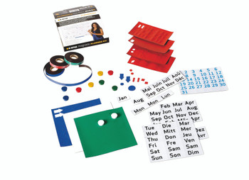 Bi-Office Magnetic Planning Kit for Use On Metal Surfaces And Magnetic Whiteboar KT1717