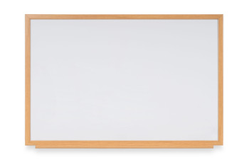 Bi-Office Earth-It Non Magnetic Melamine Whiteboard Oak Wood Frame 2400X1200mm MB86002319
