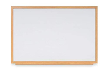Bi-Office Earth-It Non Magnetic Melamine Whiteboard Oak Wood Frame 2400X1200mm MB86002319
