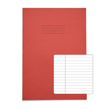 Rhino A4 Exercise Book 80 Page Ruled F6m Red Pack 50 - VEX668-1915-0 VEX668-1915-0