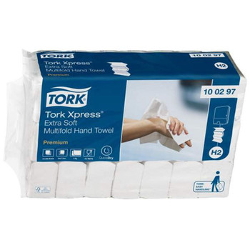 Tork Xpress Extra Soft H2 Multifold Hand Towel 100 Sheets White Pack 21 - 100297 100297