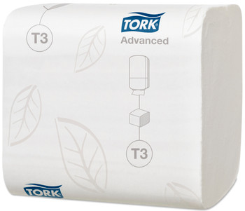 Tork Folded Toilet Paper T3 Advanced 242 Sheets White Pack 36 Sleeves 8712 Sheet 114277