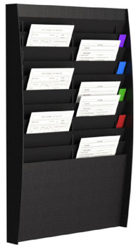 Fast Paper Document Control Panel/Literature Holder 2 X 10 Compartment A4 Black FV21001