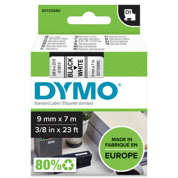 Dymo D1 Label Tape 9Mmx7m Black On White S0720680