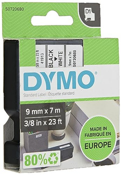 Dymo D1 Label Tape 9Mmx7m Black On White S0720680