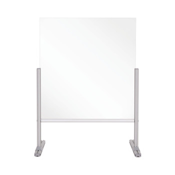 Bi-Office Desk Protective Divider Screen Glass 650X850mm Clear DSP693041 DSP693041