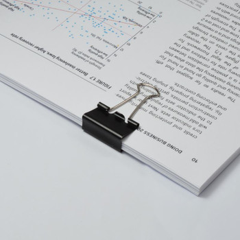 Valuex Foldback Clip 25Mm Black Pack 10 23731