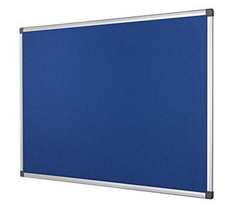 Bi-Office Maya Fire Retardant Blue Felt Noticeboard Aluminium Frame 1800X1200mm SA2701170