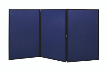 Bi-Office Showboard Exhibition System 3 Panel Blue/Grey DSP330513