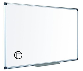 Bi-Office Maya Gridded Double Sided Non Magnetic Whiteboard Melamine Aluminium F MA2721170