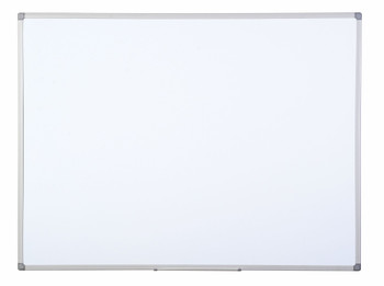 Bi-Office Maya Non Magnetic Melamine Whiteboard Grey Plastic Frame 1200X900mm MB1412186