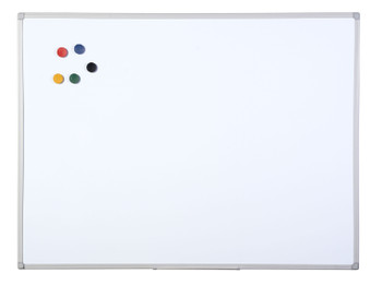 Bi-Office Maya Non Magnetic Melamine Whiteboard Grey Plastic Frame 1200X1800mm MB8512186