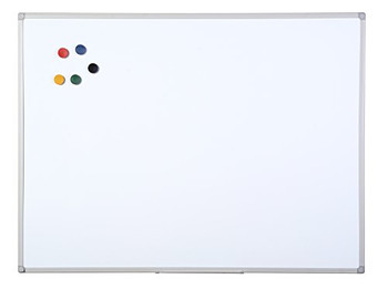 Bi-Office Maya Non Magnetic Melamine Whiteboard Grey Plastic Frame 1200X1800mm MB8512186