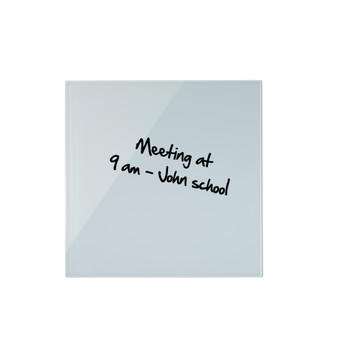 Bi-Office Magnetic Glass Whiteboard Memo Tile 480X480mm White GL150101