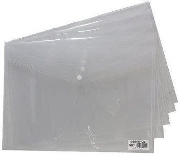 Valuex Press Stud Plastic Wallet 200 Micron A3 Clear 301531 301531