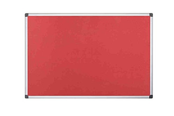 Bi-Office Maya Red Felt Noticeboard Aluminium Frame 1200X1200mm FA3846170