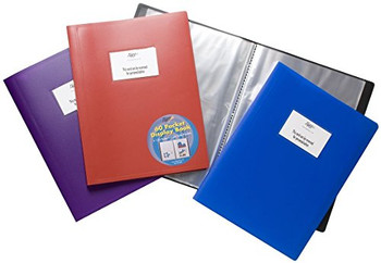 Tiger A4 Flexi Display Book 60 Pocket Assorted Colours 301686