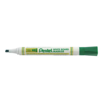 Pentel Everyday Drywipe Marker Chisel Tip  Line Width 4.5Mm - 1.8Mm Green Pack 1 MW86-DE