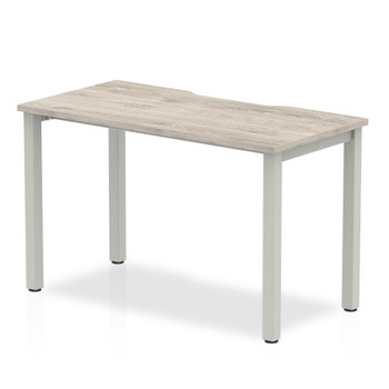 Dynamic Evolve Plus 1200Mm Single Starter Desk Grey Oak Top Silver Frame BE759 BE759