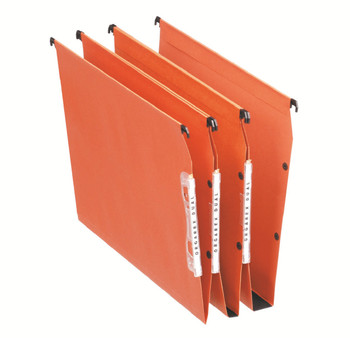 Esselte Orgarex A4 Lateral Suspension File Card 50Mm Base Orange Pack 25 21630 21630