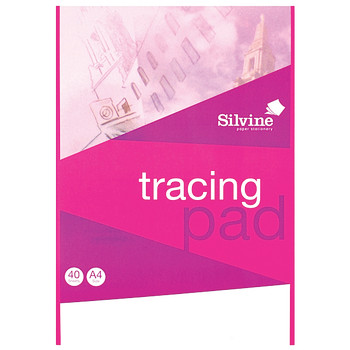 Silvine A4 Tracing Pad 63Gsm 40 Sheets Pack 6 A4T