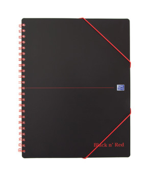 Oxford Black N Red Meeting Book Wirebound A4+ Ruled Margin Scribzee Compatible 1 100104323