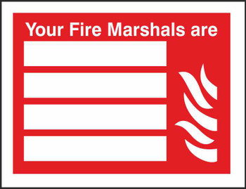 Seco Fire Fighting Equipment Safety Sign Your Fire Marshalls Are Semi Rigid Plas FF122SRP150X200