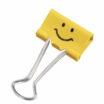 Rapesco Foldback Clip 32Mm Assorted Emojis Yellow Pack 20 1354