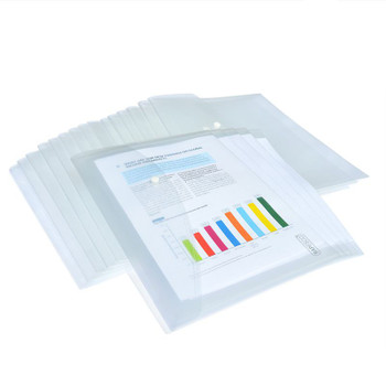 Rapesco Clear Transparent Popper Wallet Foolscap Pack 20 1496 1496