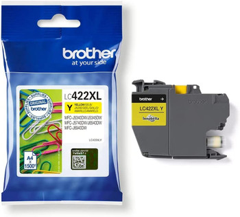 Brother LC422XLY 1500 Page High Yield Yellow Ink Cartridge LC422XLY
