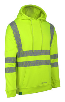Beeswift Envirowear Recyclable Hi-Vis Hoodie Saturn Yellow Size 4XL EWCHSY4XL