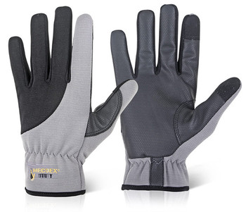Mecdex Touch Utility Mechanics Gloves Black/Grey Size S MECUT-612S